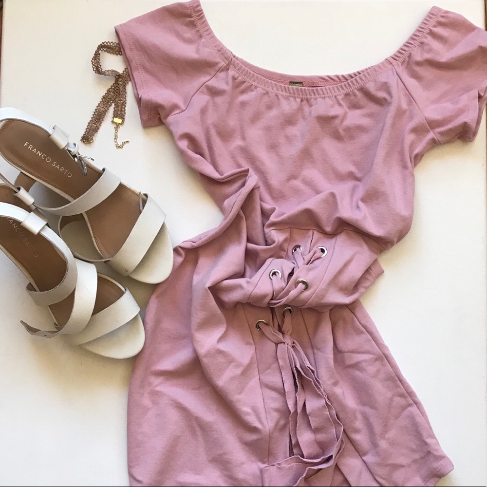 Pink body con dress